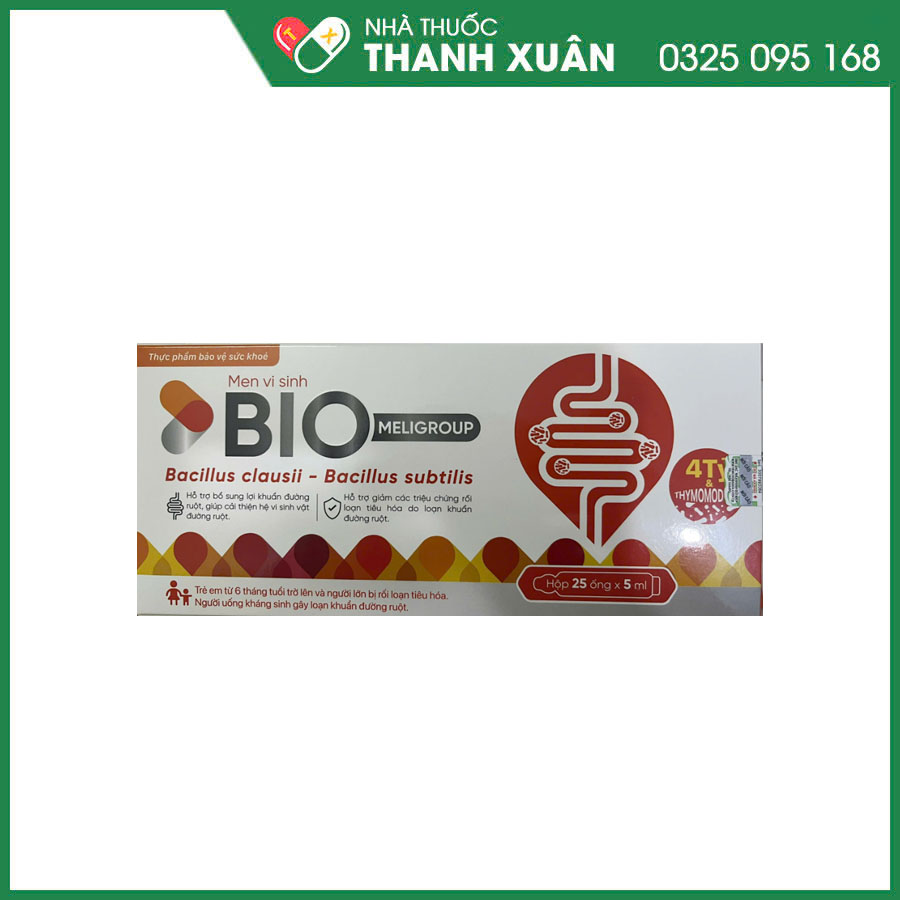 Men vi sinh BIO Meligroup giúp bổ sung lợi khuẩn, giảm triệu chứng rối loạn tiêu hoá do loạn khuẩn đường ruột